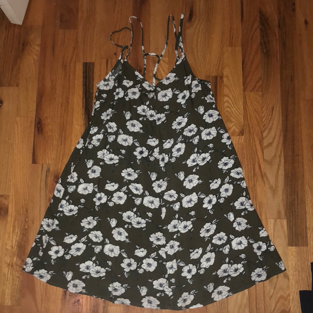 Green floral dress